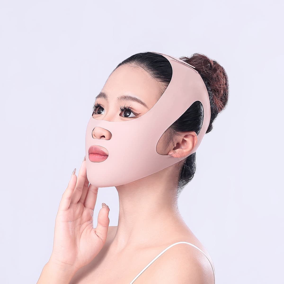 V-Shape Face Mask Device Day and Night Use, Facial Physical Lifting Bandage Face Sculpting Tool for Men and Women
