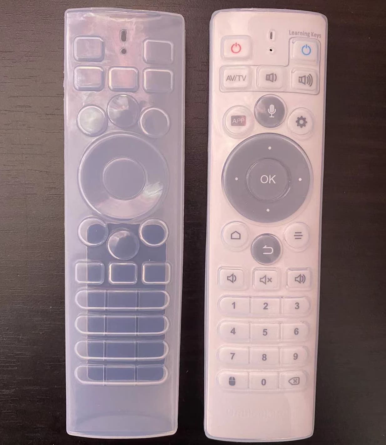 High-definition transparent soft silicone protective case for Amlogic Box 10th generation remote, waterproof and dustproof.