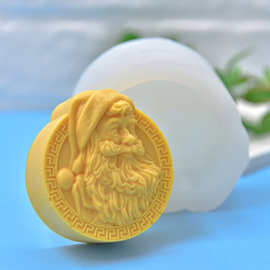 Santa Claus Pattern Silicone Mold Soap Silicone Mold Fondant DIY Candle Baking Cake Mold