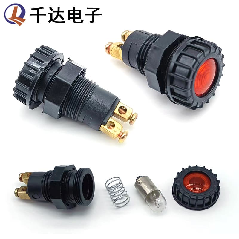 Universal 12V/24V Modified Automotive Indicator Signal Lights in Red, Green, Blue, Yellow