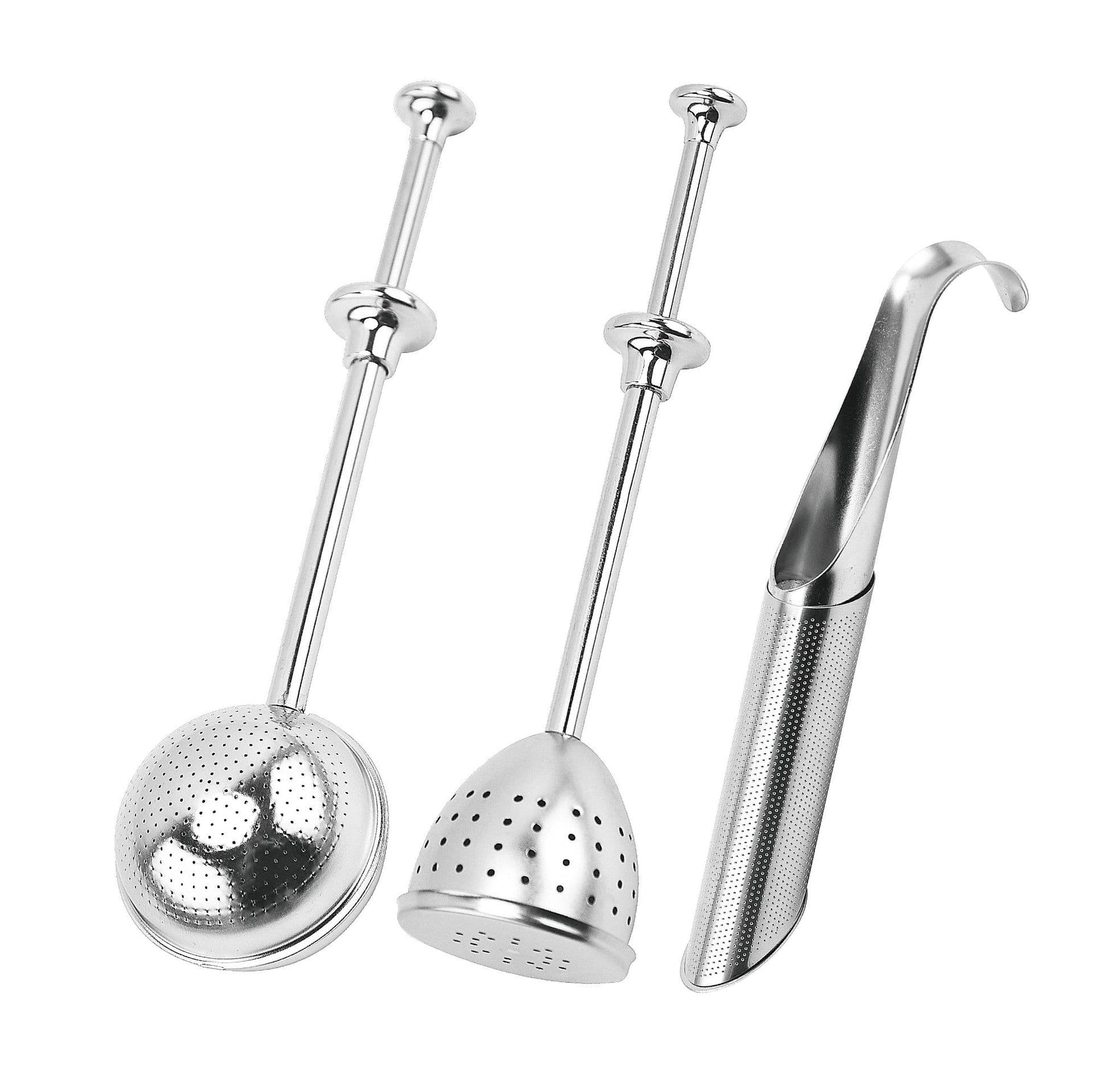 In-stock round ball expandable half/full tea strainer, 304 stainless steel pipe-shaped tea filter, tea ball