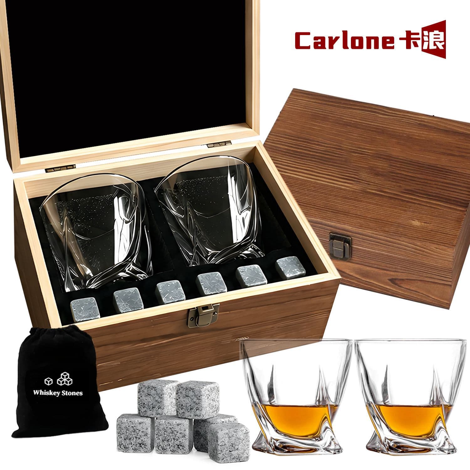 Hot selling spot whiskey glass set glass wine beer glass wine set gift box household whiskey glass