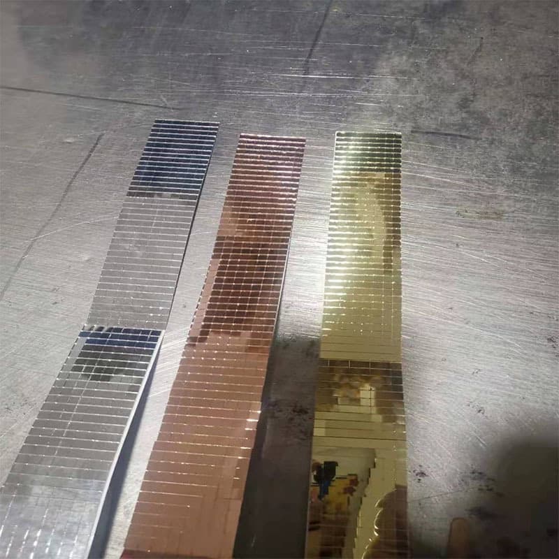 Self-Adhesive Mosaic Glass Mirror Wall Stickers Creative DIY Decorative Glass Mirror Stickers Home Decoration KTV Patch