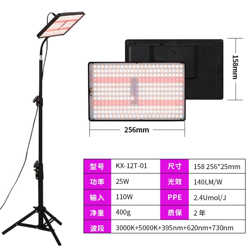 Full Spectrum Succulent Grow Light for Indoor Plants, Remote Control Timer, Flat Panel Hanging Plant Light