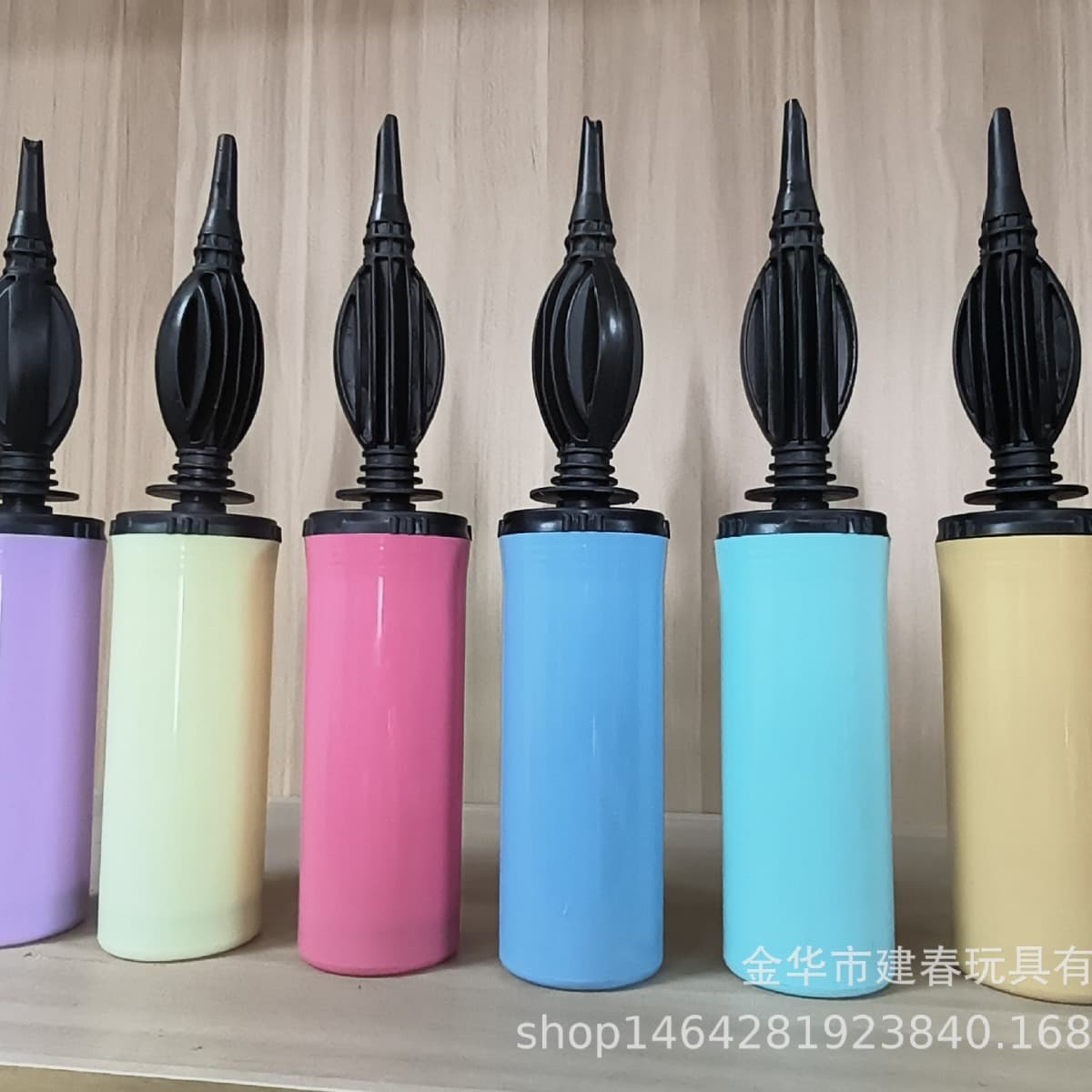 Manufacturer Wholesale 25cm Mixed Color Hand Push Dual-Action Inflator Pump Convenient Angled Nozzle Manual Balloon Pump