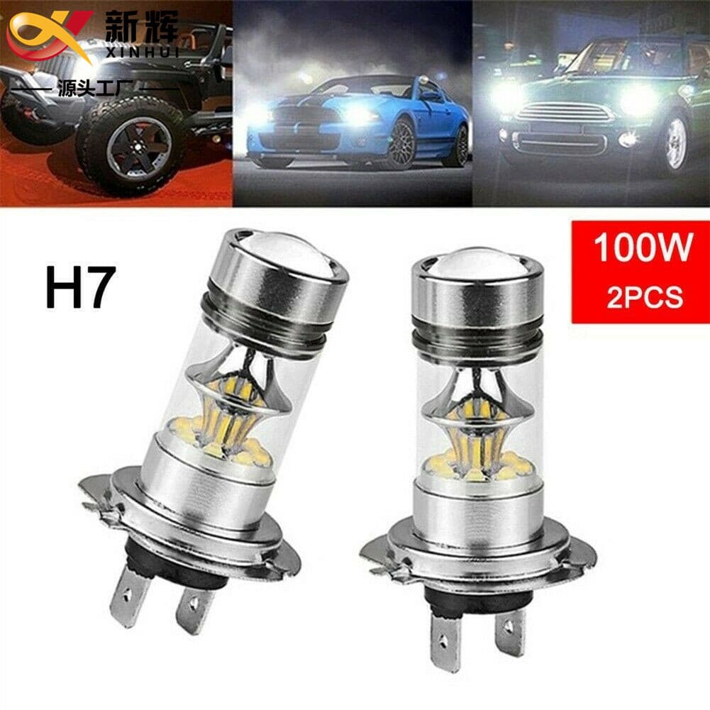 Cross-border Hot Selling Car LED Light H7 100W Fog Light 20SMD H11 9005 9006 H4 Headlight