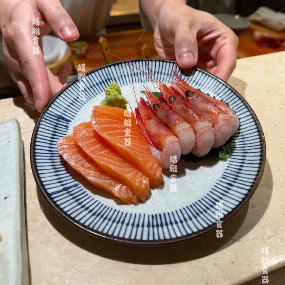 New Chinese cuisine ceramic tableware sushi plate sashimi plate assemblage foie gras plate cold dish plate household multi-purpose shallow plate