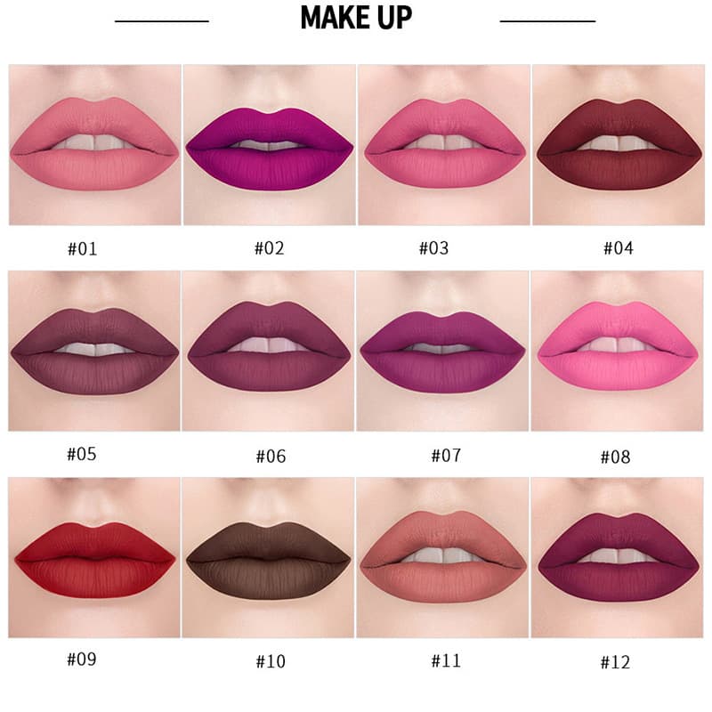 Cross-border HANDAIYAN Velvet Matte Lipstick Soft Matte Moisturizing Nourishing Lipstick Long-lasting Color Wholesale