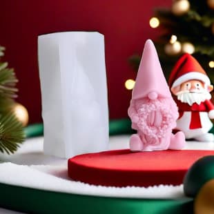 Christmas Gnome Elf Silicone Mold Christmas Faceless Dwarf Mold DIY Aromatherapy Candle Mold Gypsum Handmade