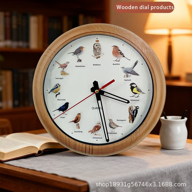 German Style 202 Cross-border Wooden Vintage American Courtyard Outdoor Wall Clock Barber Shop Wall Clock Living Room