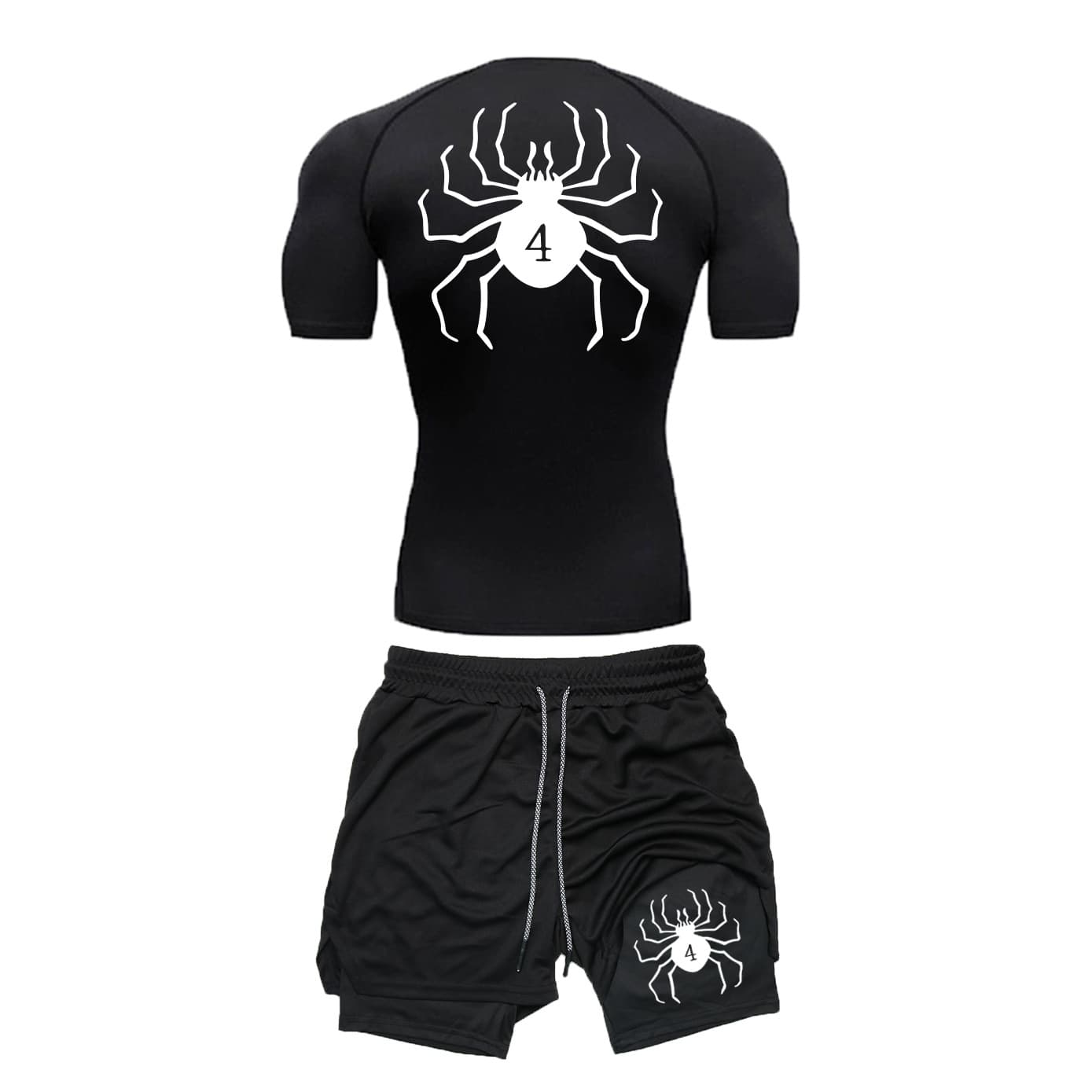 Hunter x Hunter Compression Shirt Set Performance Suit Men's Sports Training Quick-Dry T-Shirt + Shorts