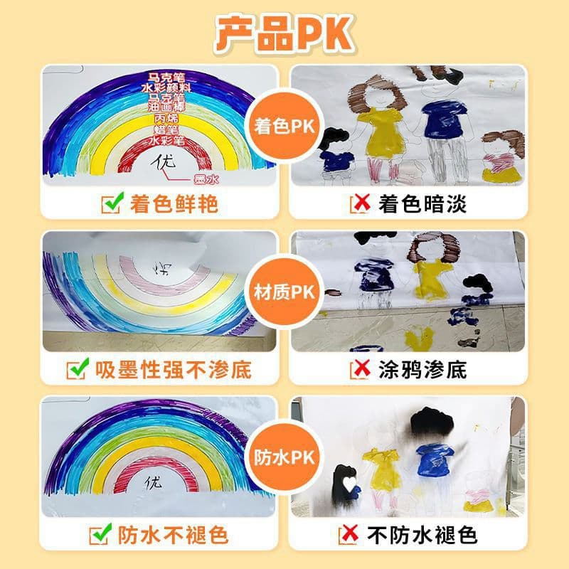 100-meter Scroll Painting for Children, Patriotic Theme National Day Long Canvas, Blank Painting Cloth