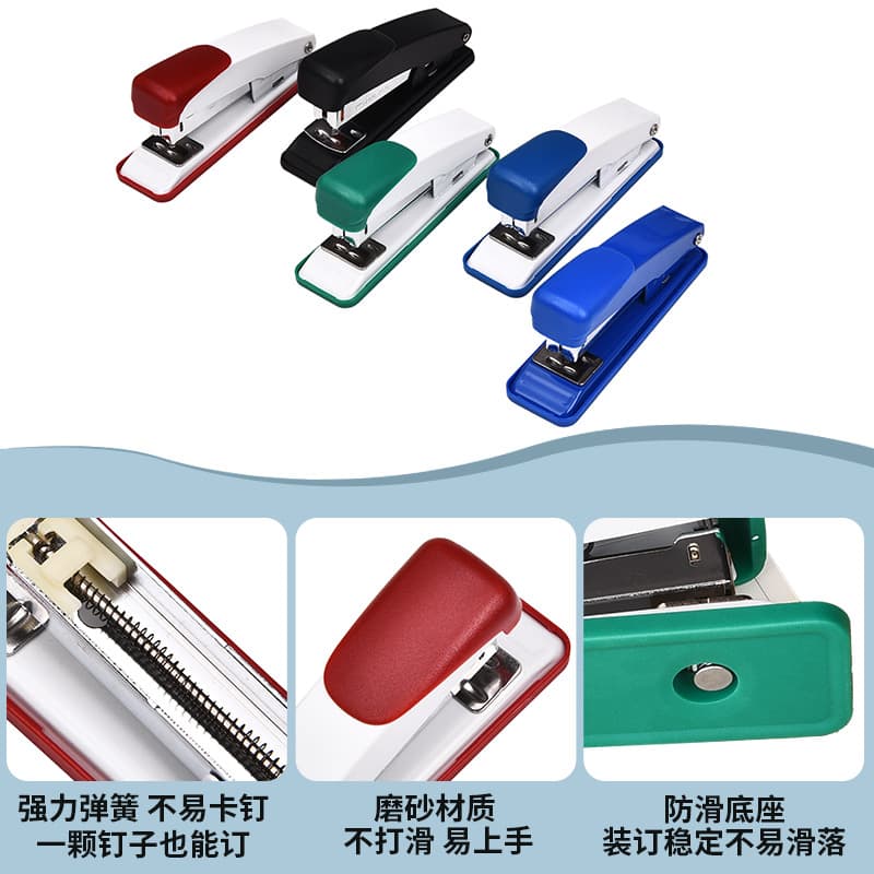 Cross-border Stapler Portable Student Effortless Stapler Staples Small Multi-functional Office Supplies Stationery Wholesale