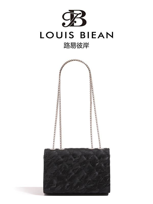 Louis Vipan Mickey Lock Quilted Chain Bag Women 2026 New Crinkled Soft Leather Small Square Bag Versatile Shoulder Crossbody