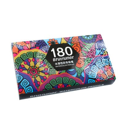 Brutfuner 180 Color 160 Color Pencil Painting Set, Oily Water-Soluble Colored Pencils, Graffiti Painting Gift