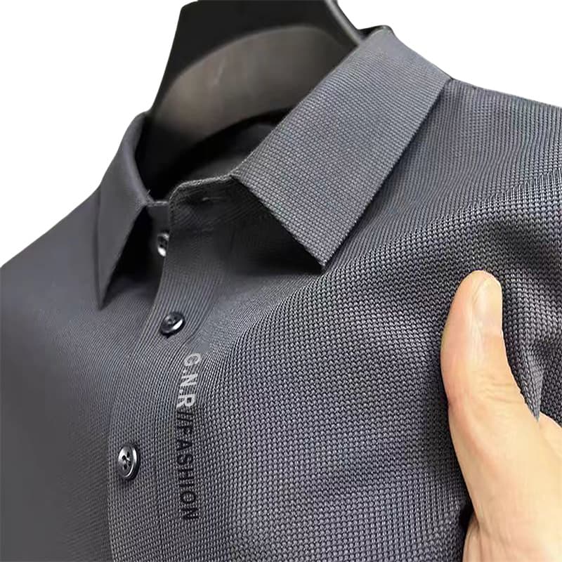 210g Oversized Relaxed Collar Polo Shirt Men's Short Sleeve Top Father's Style Casual Wholesale Cross-Border E-commerce