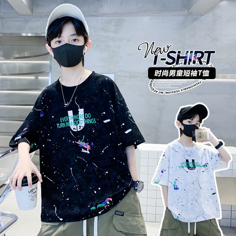 Boys' Short Sleeve T-Shirt Summer 2026 New Style Children's Summer Wear for Older Kids Trendy Wholesale