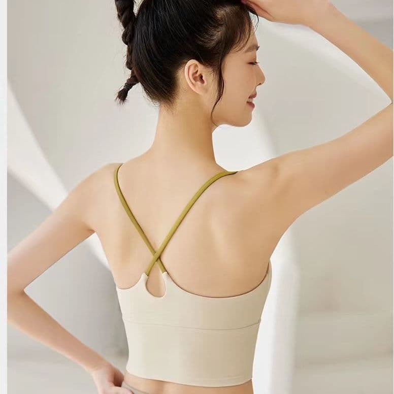 Internet-Famous New Style Yoga Vest Women with Padded Bra Anti-Shock Back-Shaping Fitness Bra Quick-Dry Running Breathable Sports Underwear