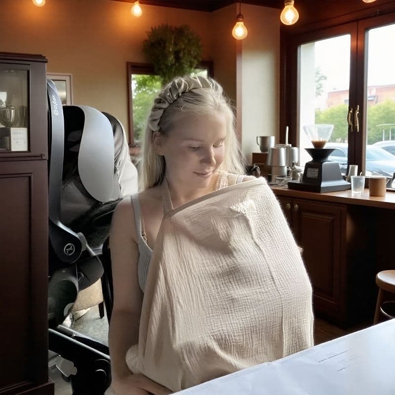 New Anti-Exposure Large Size Nursing Top Going Out Feeding Top Shawl Nursing Outerwear Breathable Cover-Up Modesty Top