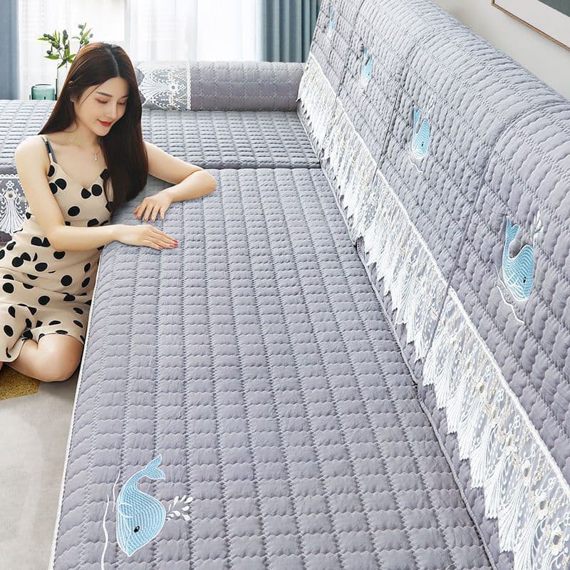 Sofa Cushion Four Seasons Universal Simple Modern Thickened Non-Slip Chair Cushion Full Cover Set Cover Backrest Pad Cover Cloth