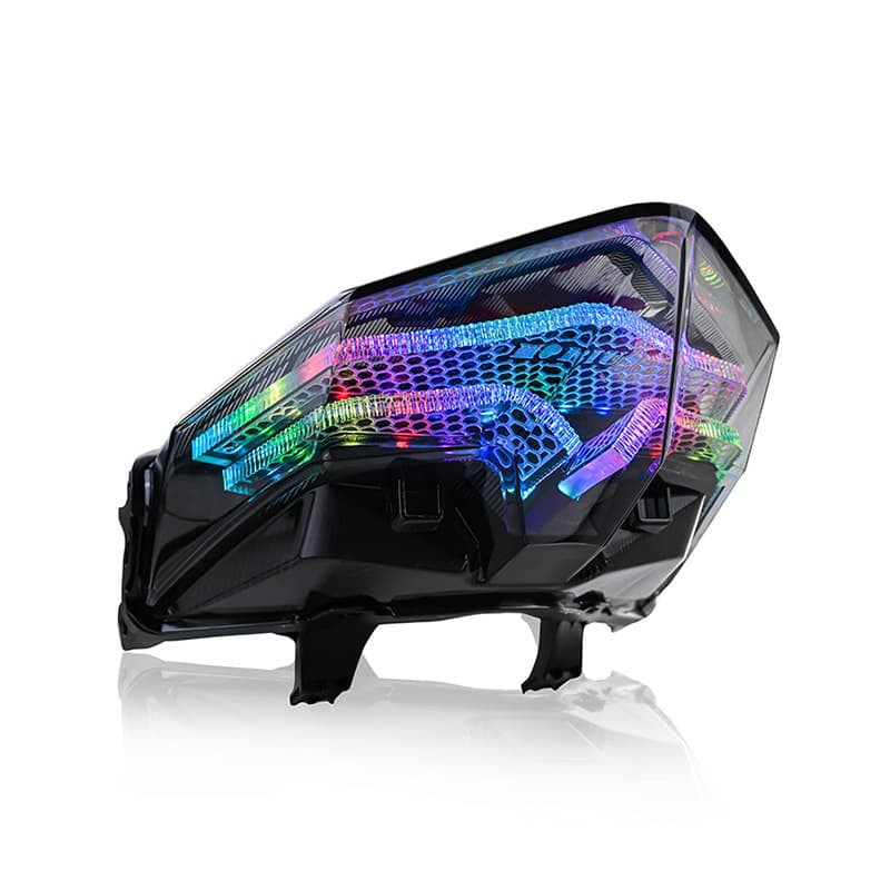 Motorcycle Tail Light for Honda CLICK150/VARIO150 Modified RGB Rear Tail Light Colorful App Version