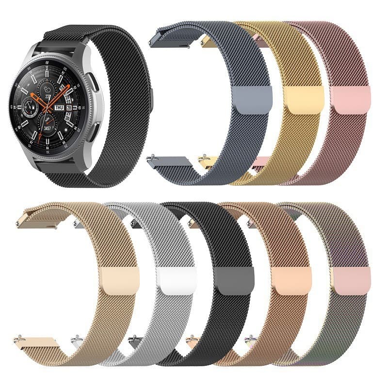 Compatible with Huawei Watch GT5 Honor Watch 5 Ultra Milanese Magnetic Strap Flat End 18/20/22MM
