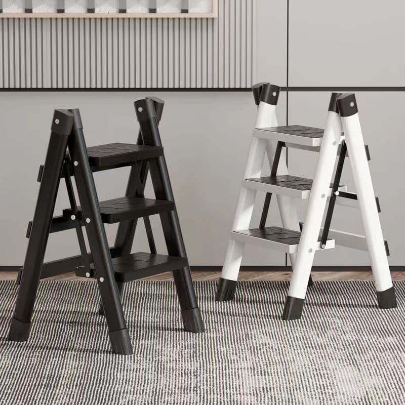 Multifunctional A-frame ladder, folding ladder, stair stool, small indoor extra-thick carbon steel flower stand for home use