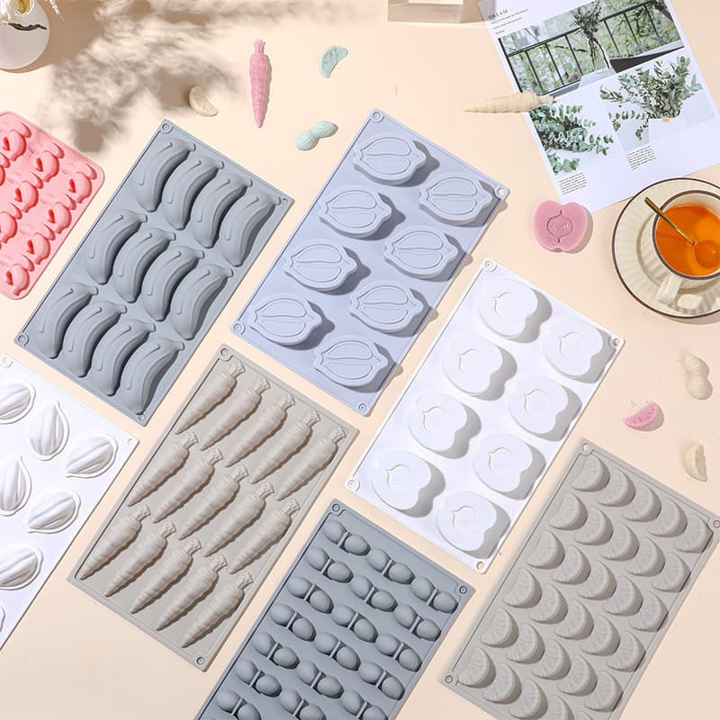 New Multi-Cavity Carrot, Orange, Banana Fruit Series French Dessert Mousse Food-Grade Baking Cake Mold