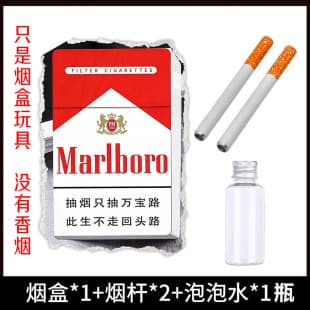 Bubble Blowing Cigarette Case Cross-Border Creative 20-Stick Slim-Specific Pressure-Resistant Premium Plastic Flip-Top Toy Pattern Display Case