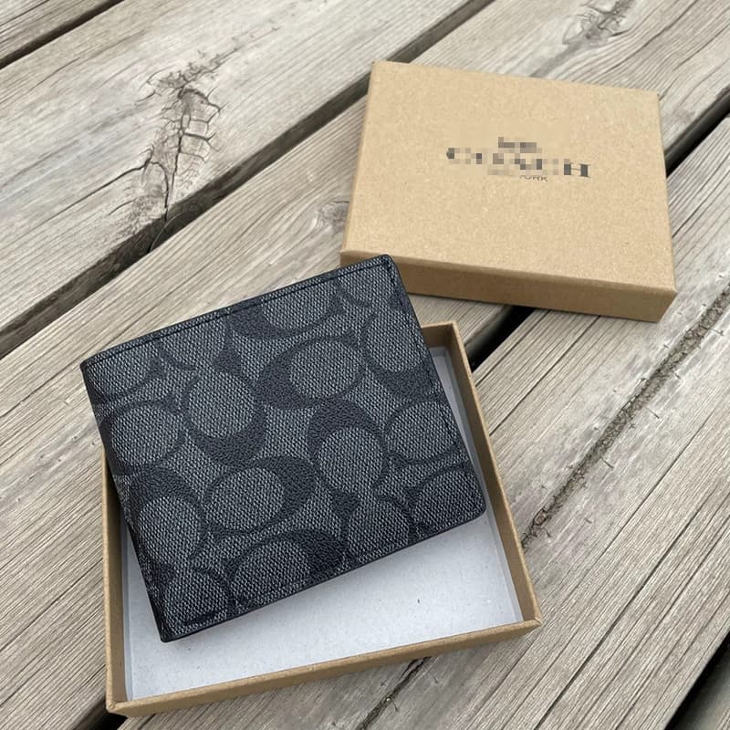 Koujia C-Series Wallet PU Leather Business Casual Artistic Wallet Vintage European-American Style Gift Card Holder Gift Box Packaging