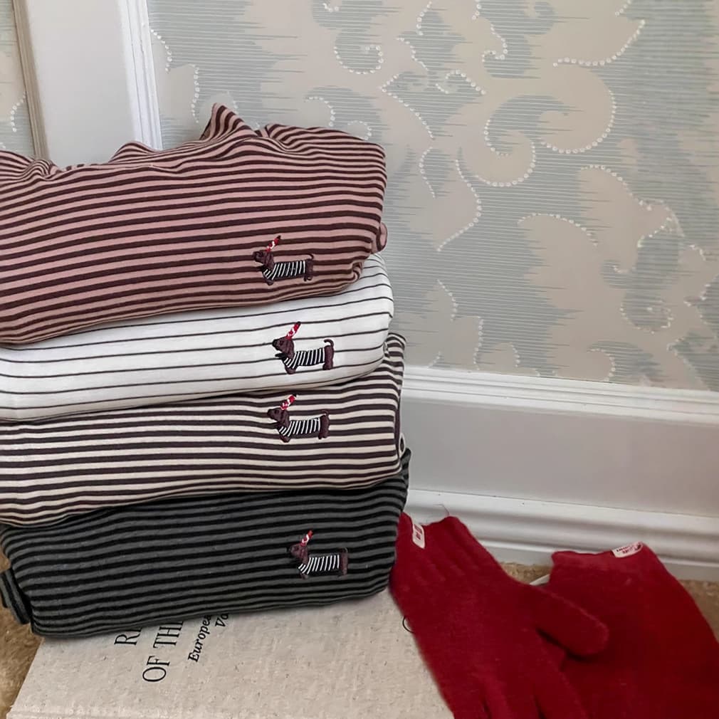 Double-layer thickened Elmo Baby trendy kids' warm fleece striped mousse cashmere cartoon base layer shirt for boys and girls