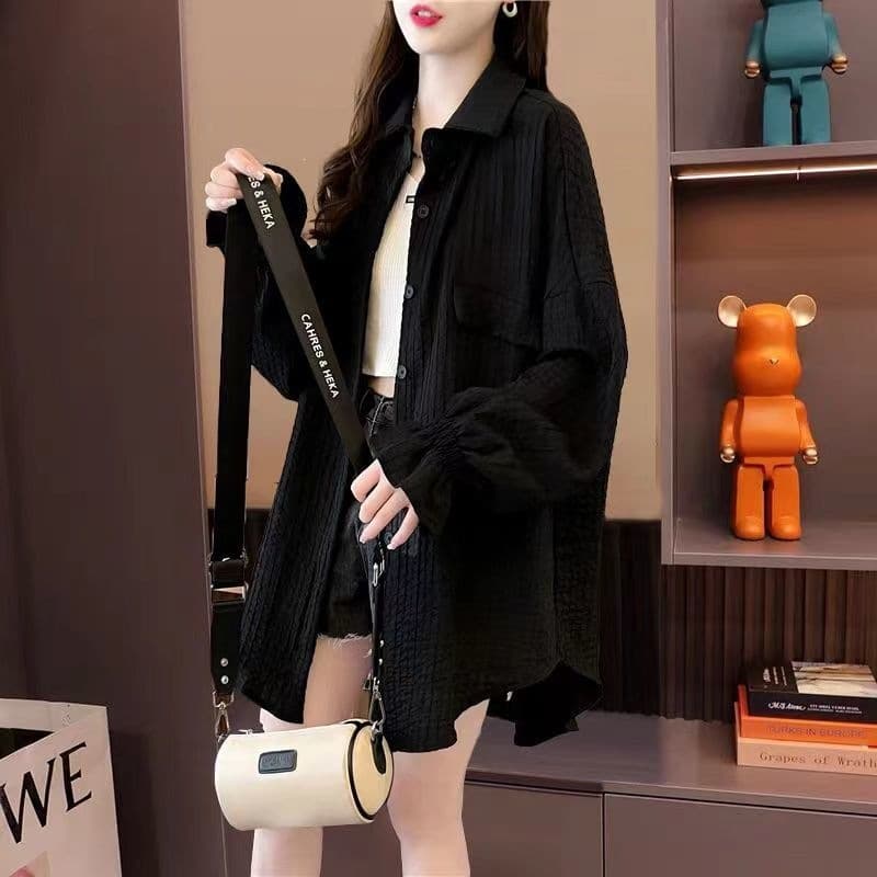 Plus Size 300lb Sun Protection Shirt for Women Summer Loose Fit Slimming Long Tunic Cardigan Jacket