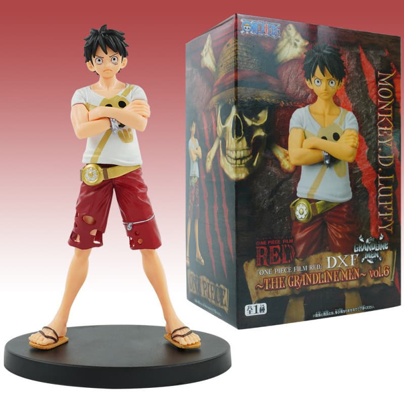 Anime Figure One Piece Movie Version Standing Arms Crossed Luffy 2D Figure Desktop Ornament Luffy Figure