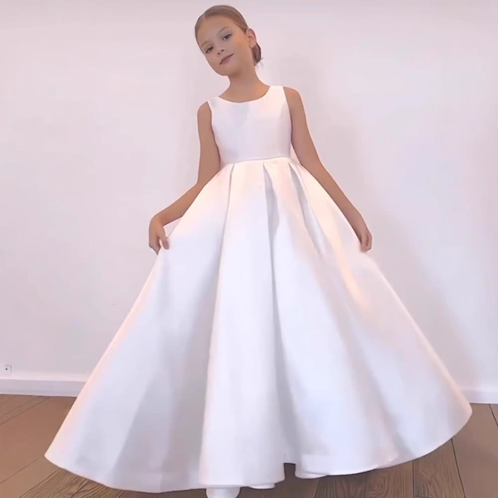European and American girls' dresses, light luxury niche high-end flower girl birthday princess dress, children's host piano performance dress