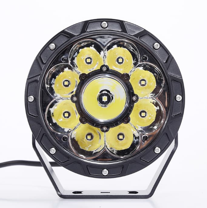 Car Spotlight Modification 7inch Round Lights Yellow Light Laser LED Off-Road Vehicle Modified Car Lights High-Brightness Spotlight Work Light