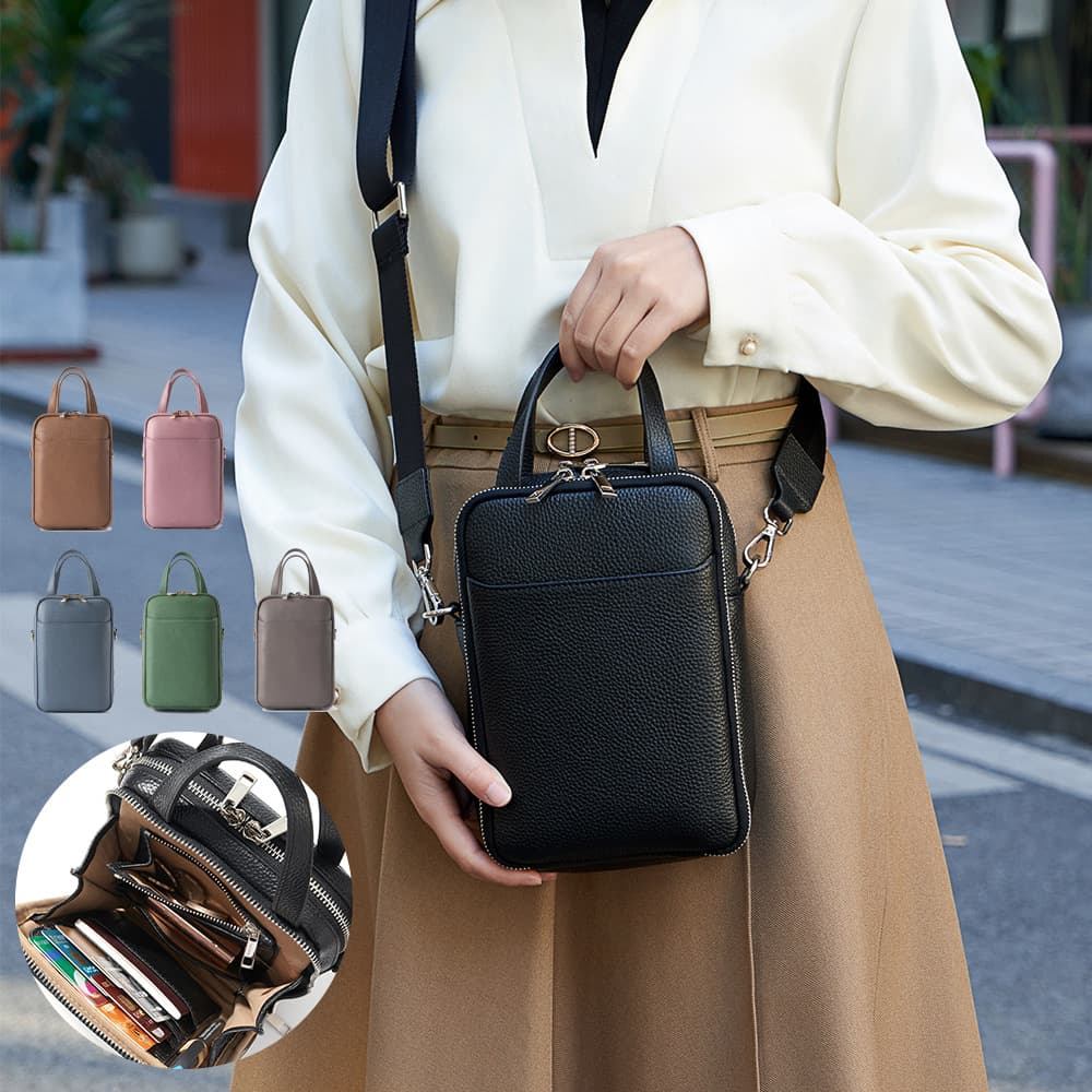 Fashionable New Women's Handbag Simple Design Trendy Crossbody Bag Small Square Leather Shoulder Bag Ladies
