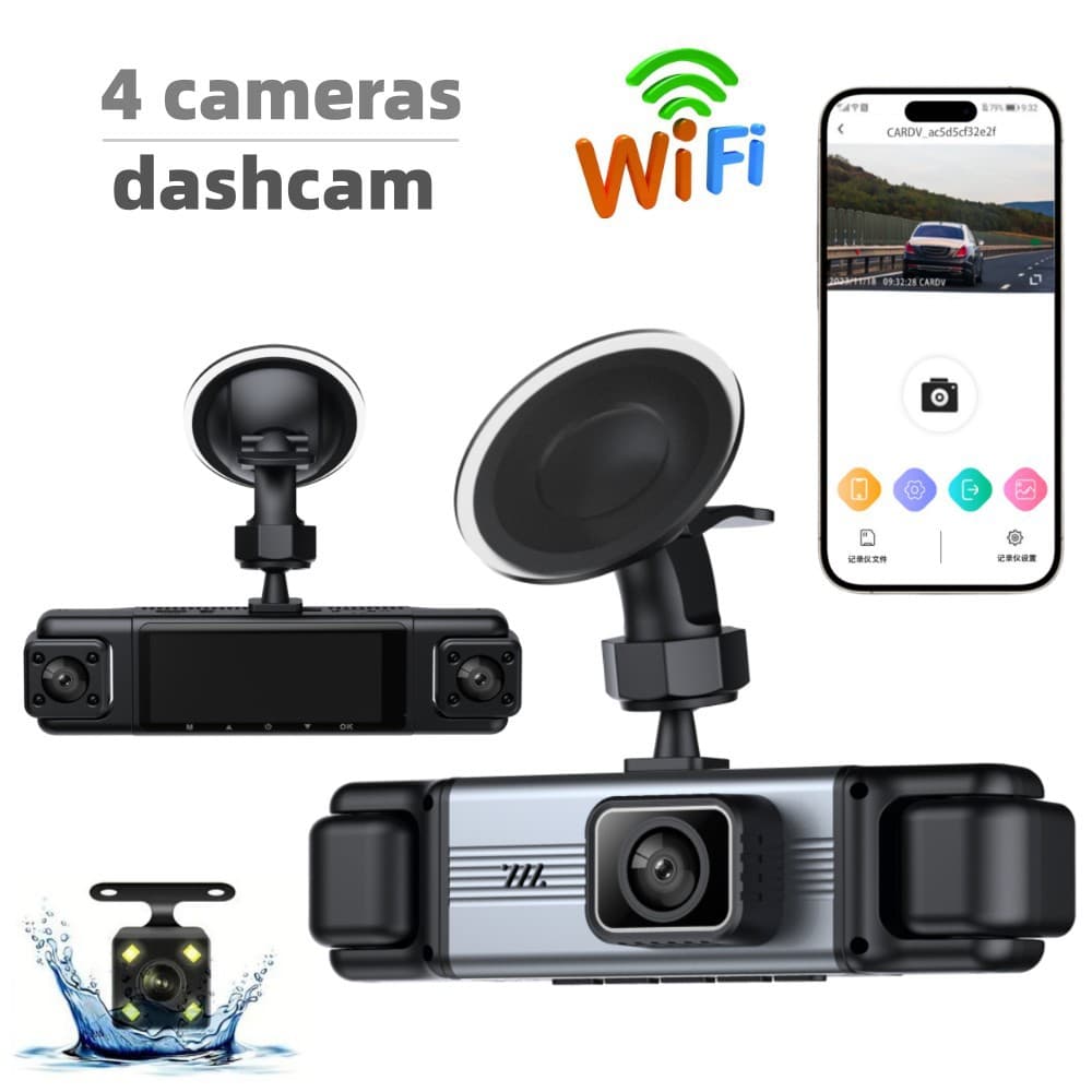 Teum Amazon Aliexpress Hot-Selling High-Definition Three-Lens 1080P Dash Cam with Infrared Night Vision and Wifi
