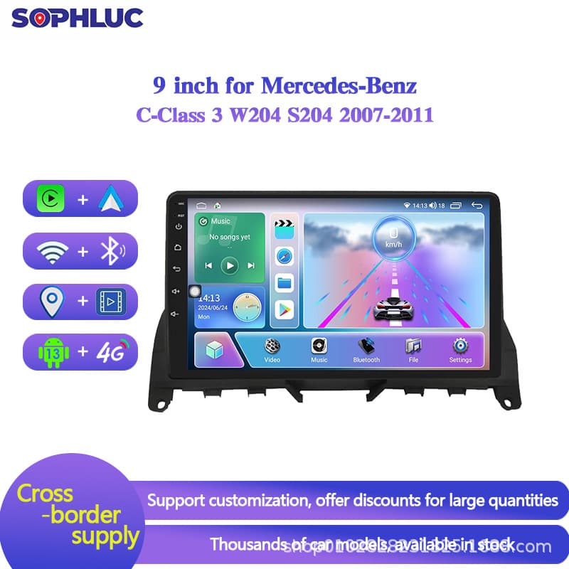Suitable for Mercedes-Benz C-Class W204 S204 Android Smart Carplay Navigation Mp5 Reversing Image All-In-One Machine