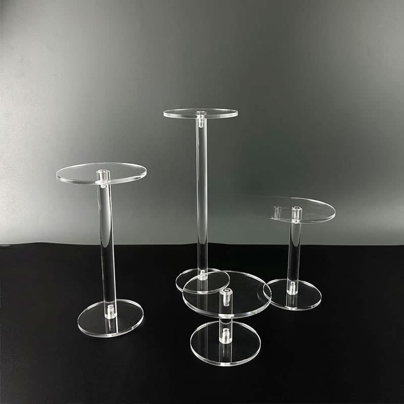 Acrylic Round Small Display Stand for Figurines Jewelry Cosmetics Small Product Holder Coral Base Display Rack