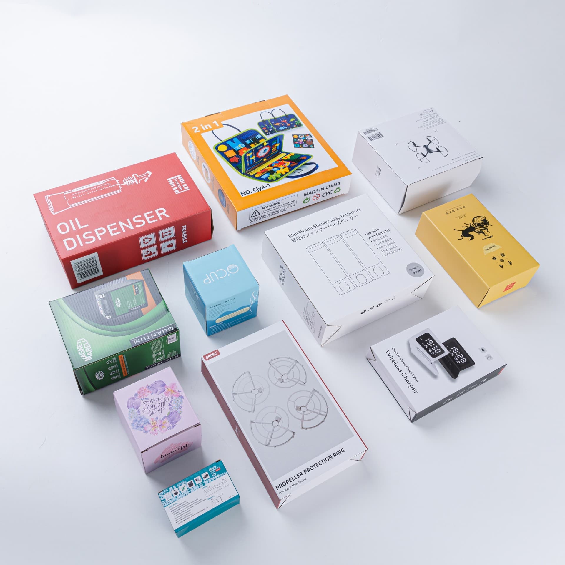 Custom 350g White Cardboard Box, Printed Color Box for General Product Packaging, Gift Box, Mailer Box Customization