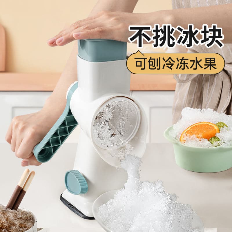 Popular Hand-crank Ice Shaver for Home, Mini Ice Cube Crusher, Non-electric Manual Small Milk Snow Ice Machine