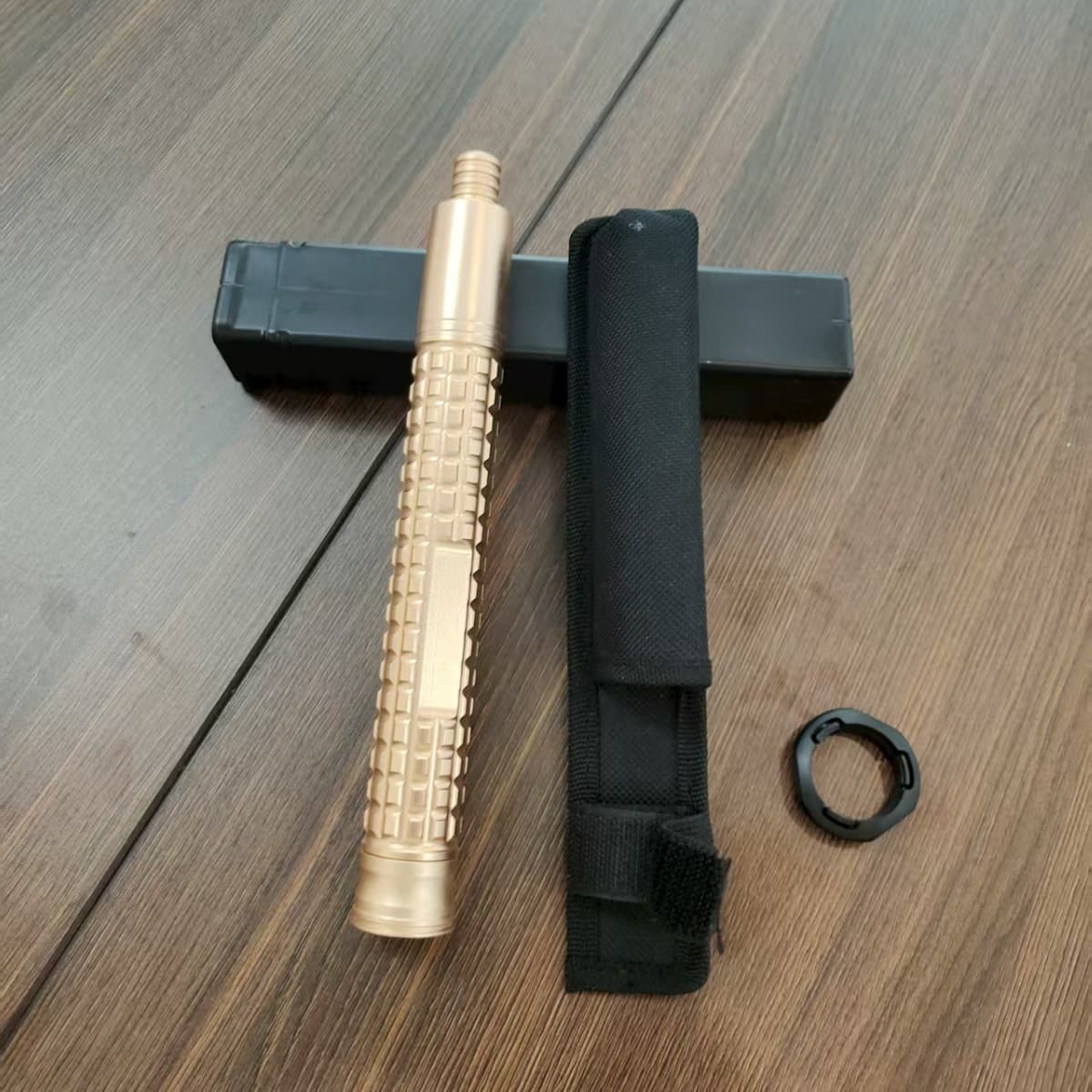 All-Aluminum Alloy Hummer Mechanical Baton for Self-Defense, Outdoor Security, Sports Fitness, and Protection Retractable Stick