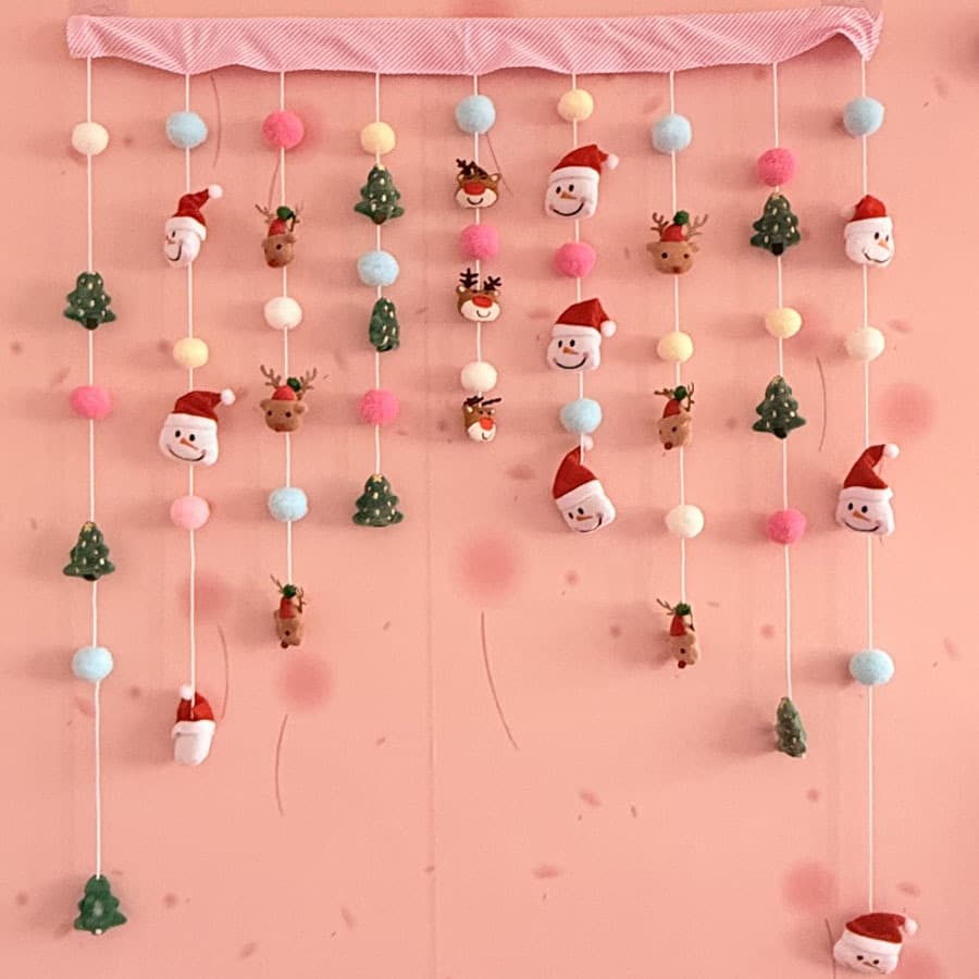 Dog Heart Home Hanging Decoration Cute High-Quality Bedroom Door Decor Kids Room Door Half Curtain No Drilling Required