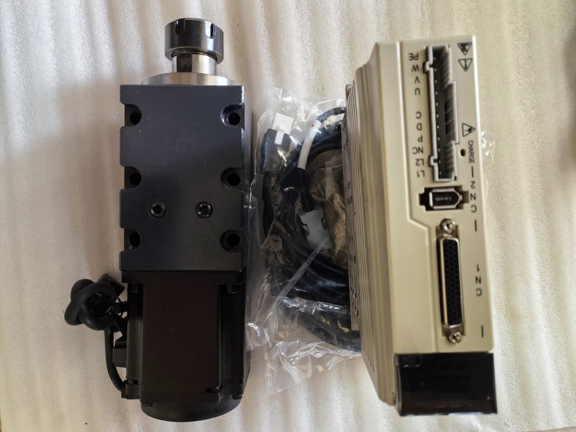 80 Direct Drive Servo Spindle Assembly, Mechanical Spindle, Unpowered Spindle Side Milling Head for CNC Lathe Power Head