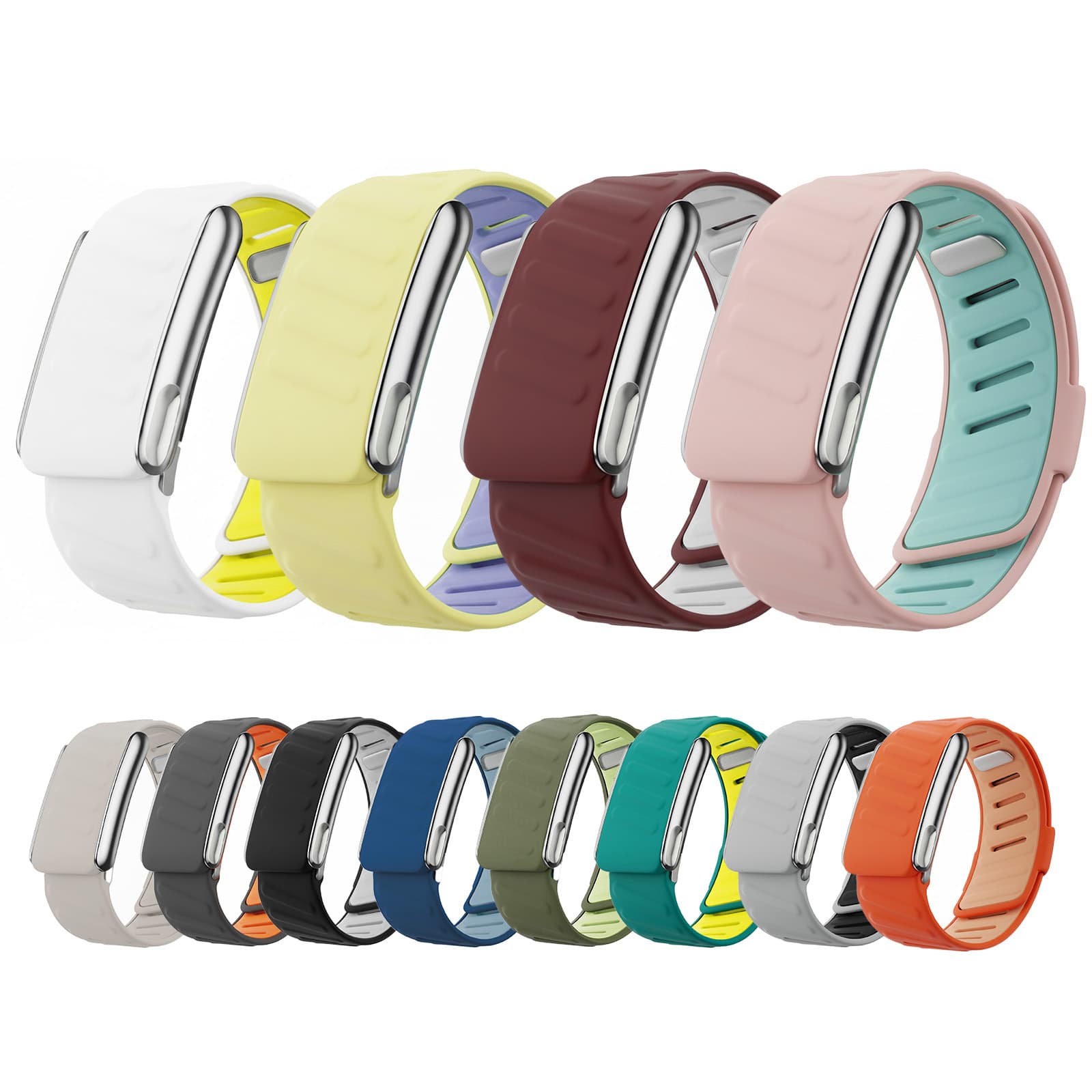 Suitable for Whoop5.0MG two-color silicone strap, foreign trade Amazon popular bracelet accessories