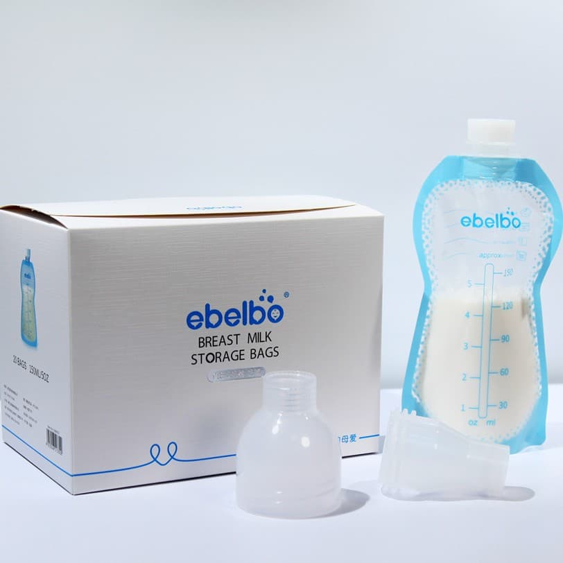 Compatible with Breast Pump Disposable Stand-Up Spout Breast Milk Bags Electron Beam Sterilized Leak-Proof Breast Milk Storage Bags