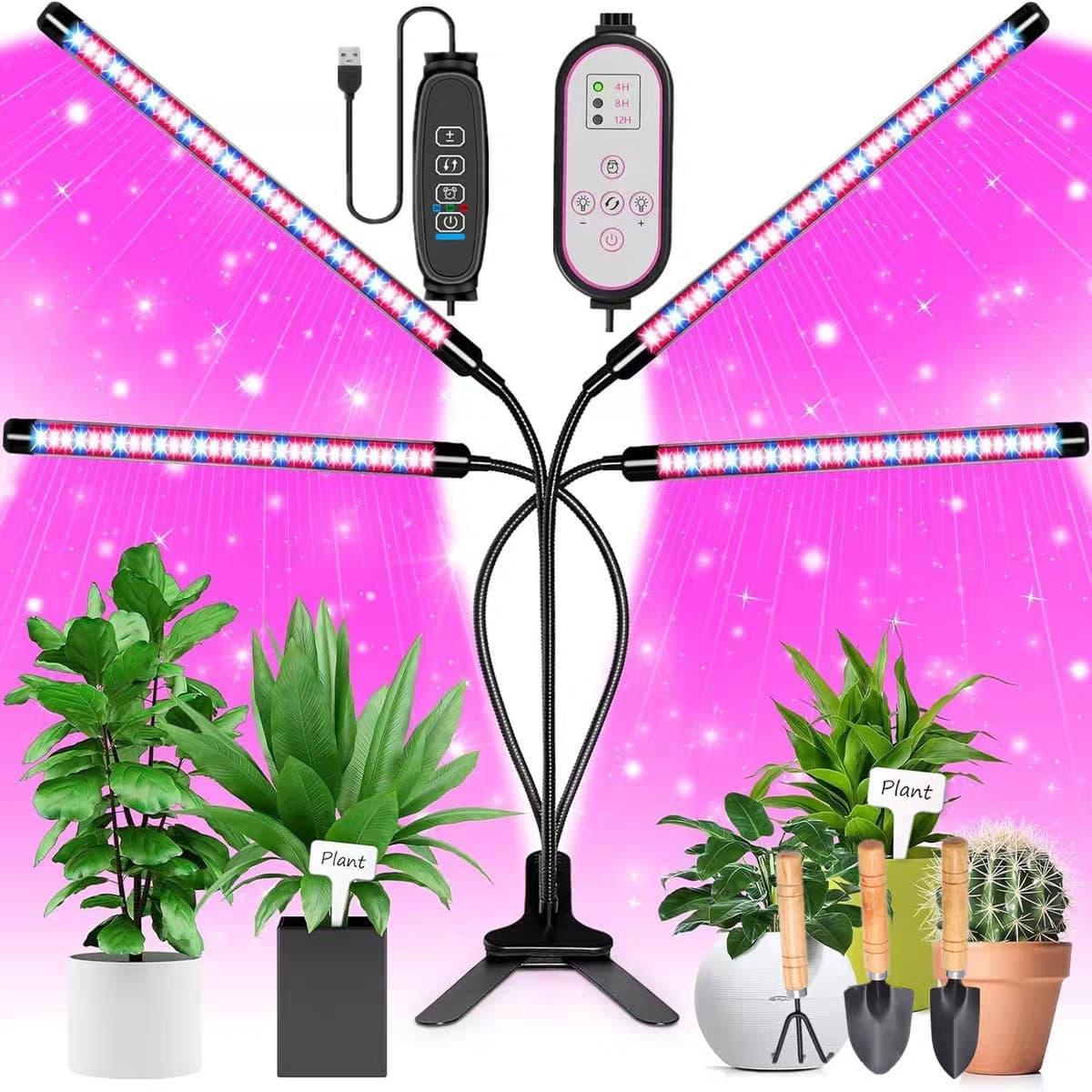 Cross-border USB Clip-on Plant Grow Light Full Spectrum Sunlight Simulation LED for Indoor Plants