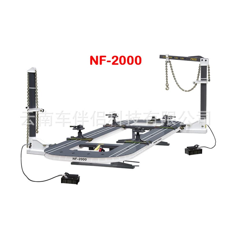 Nanfang Machinery NF-2000 Frame Straightener No-Hole Fixed Side Lifting Platform