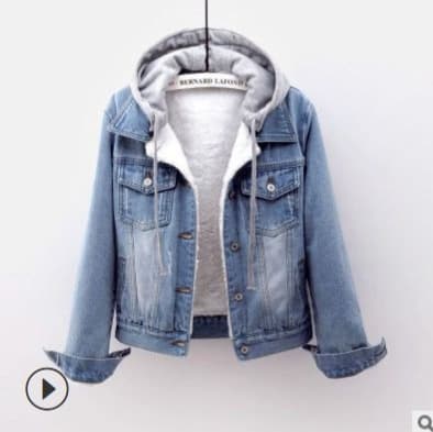 Denim Short Jacket Women's Cropped Spring Autumn 2024 New Korean Style Long Sleeves Slimming Hooded Jacket Versatile Student Top