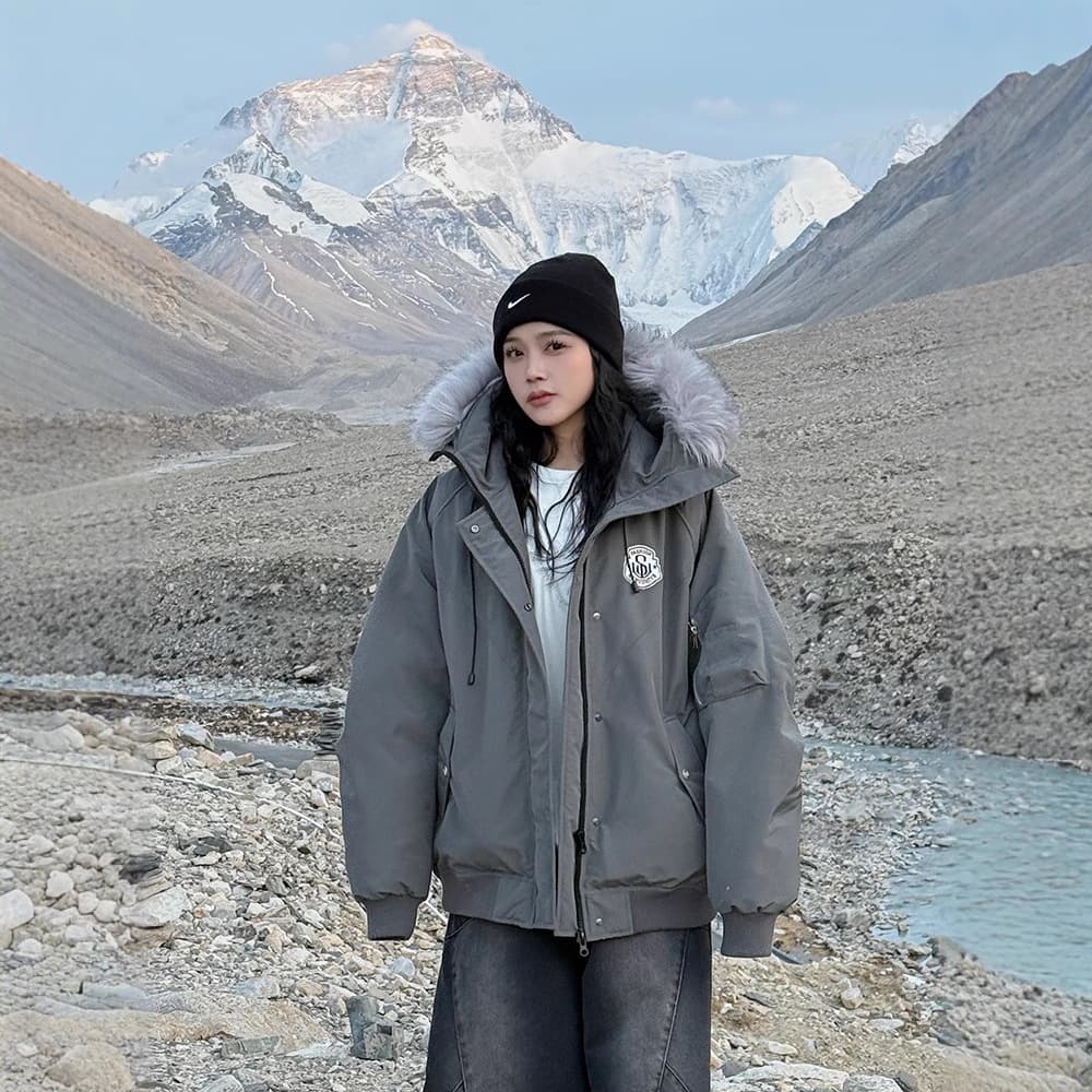 Women's Large Collar Down Cotton Coat 2025 Winter New Thickened Korean Style Loose Parka Cotton Jacket Warm Padded Coat